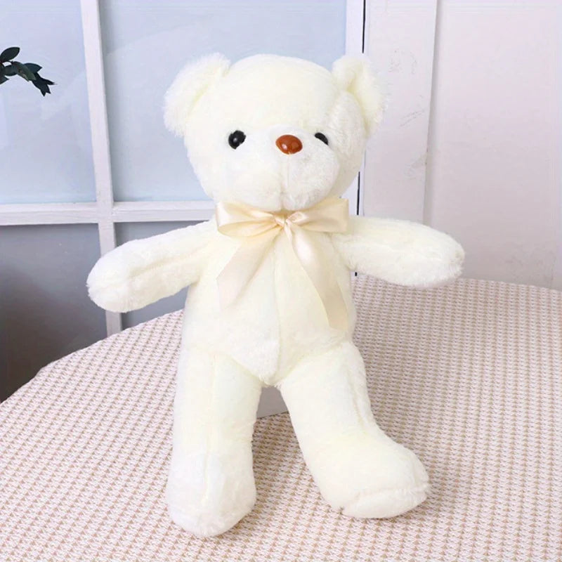 Multicolored Ribbon Teddy Bear Plush Toy Doll Soft Animal Dolls Birthday Party Wedding Decoration Christmas Thanksgiving Gift