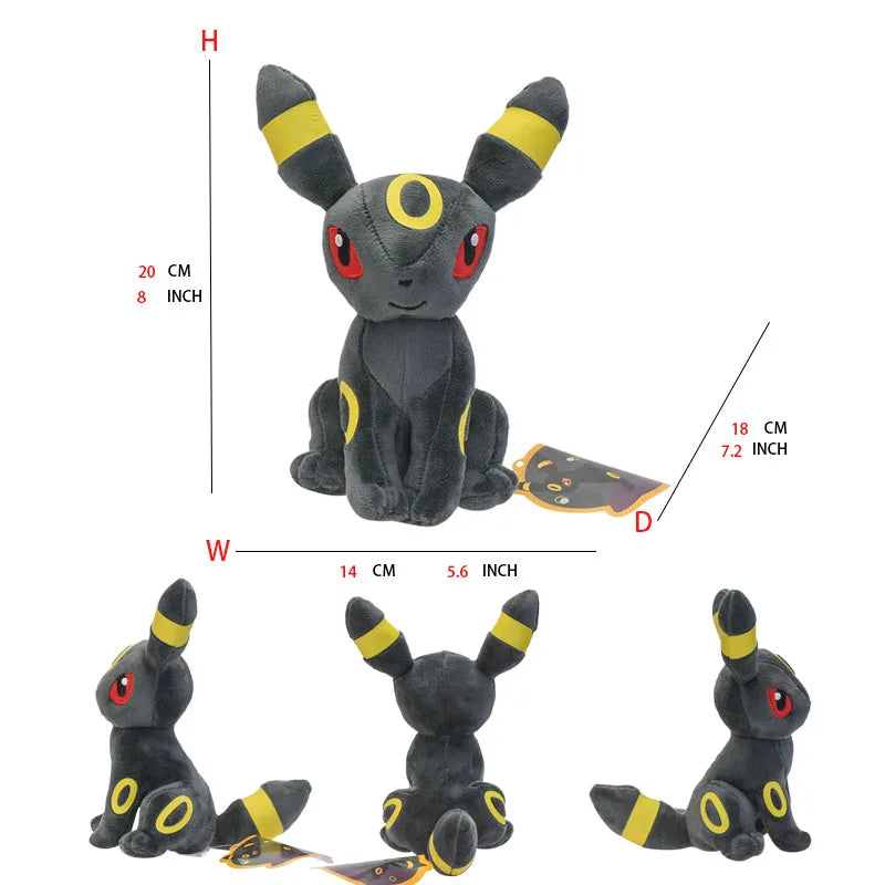 Pokemon Mimikyu Shiny Eevee Umbreon Flareon Jolteon Glaceon Vaporeon Sylveon Espeon Kawaii Stuffed Plush Toy Doll for Kids Gift