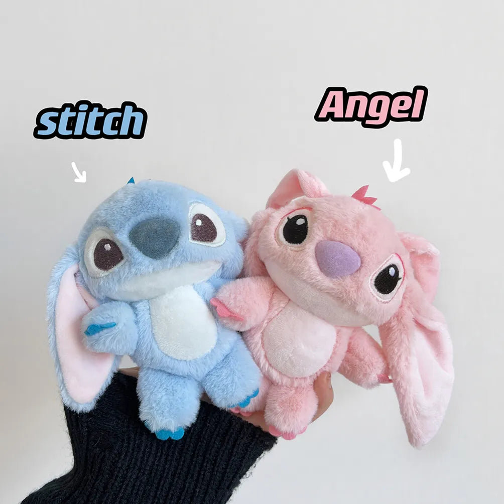 Cute Stitch Plush Toy - Lovely Lilo & Stitch Doll Angel for Girl's Bag Pendant Key Chain