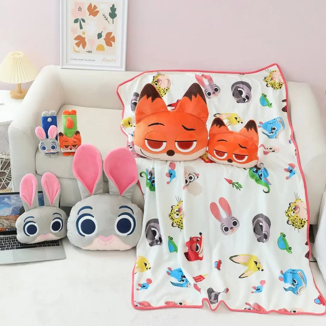 Disney Crazy Zootopia Zootropolis Judy Nick Plush Toy Soft Cuddly Pillow Comfortable Back Cushion Pillow Hug Plushies Xmas Gifts