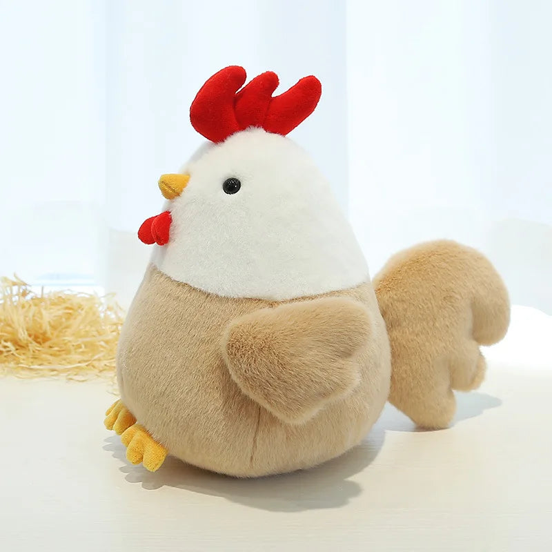 23CM Cute Chicken Plush Doll Toys Children Animal Hen Plush Toy Boys Girls Sleeping Soft Stuffed Chicken Doll Birthday Gifts