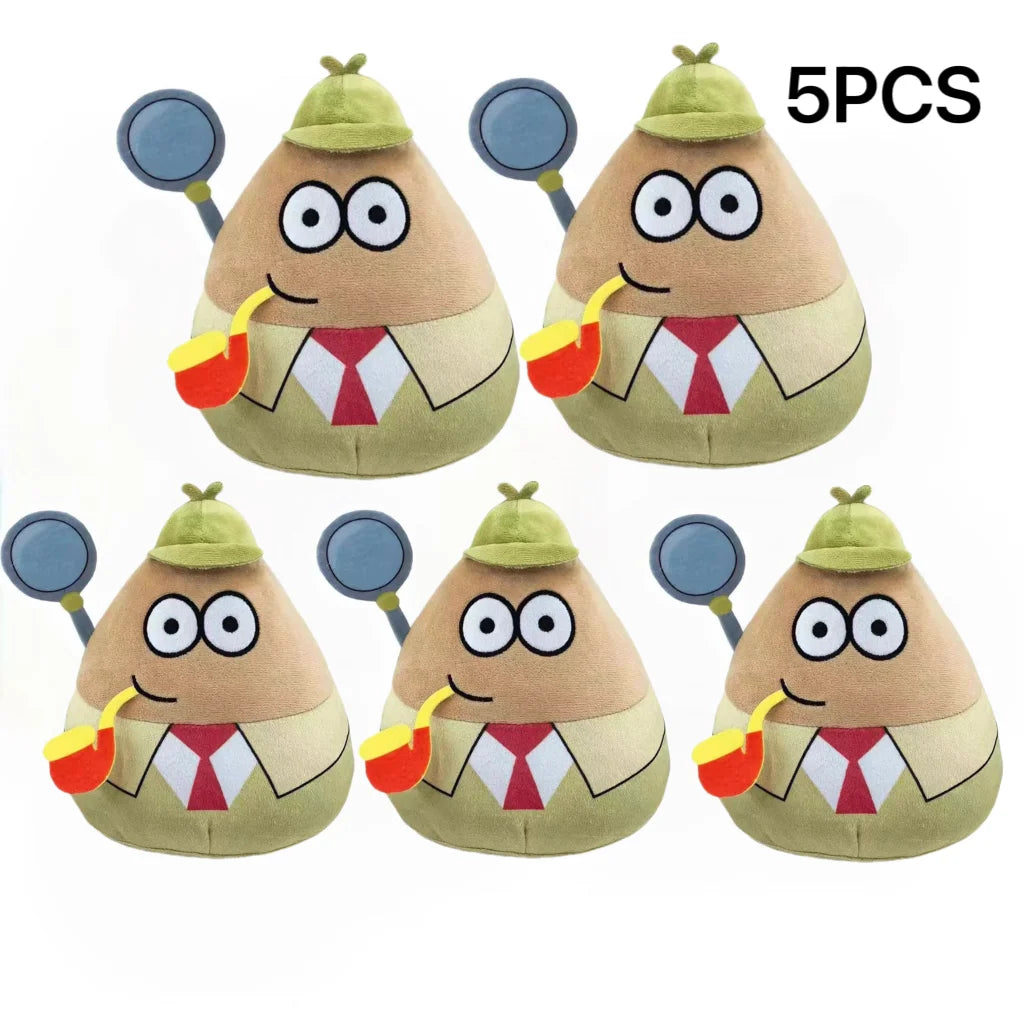 New My Pet Alien1/7 Pou Plush Cute Peripheral Triangle Square Brown Smiley Face Cute Doll For Children Birthday Gifts Christmas