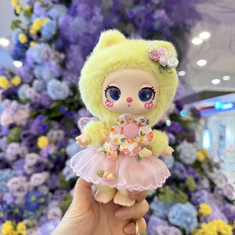 16cm Mini Plush Doll'S Clothes Outfit Accessories For Liila LUCKY CAT Idol flower fairy skirt gauze skirt Clothing Gift