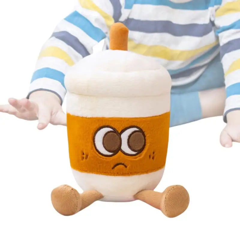 Stuffed Cup Plush Adorable Soft Stuffed Toy Collectible Bottle Plush Mug Plushies For Kids Boys & Girls Travel Companion