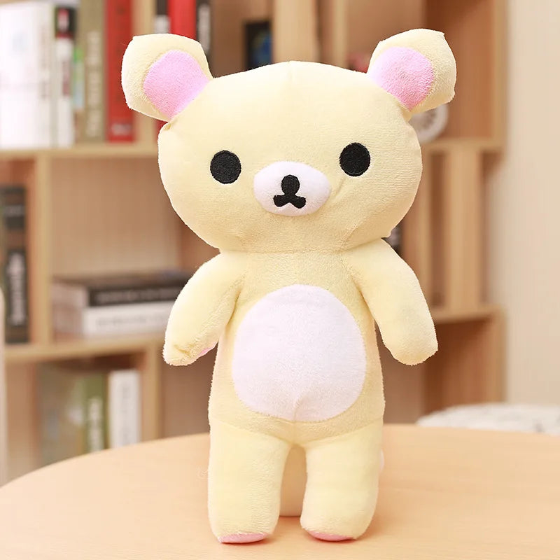 Kawaii Rilakkuma Plush Toy Animals Soft White Brown Bear Rilakkuma Stuffed Doll Pillow Room Decorations Present Kid Gifts