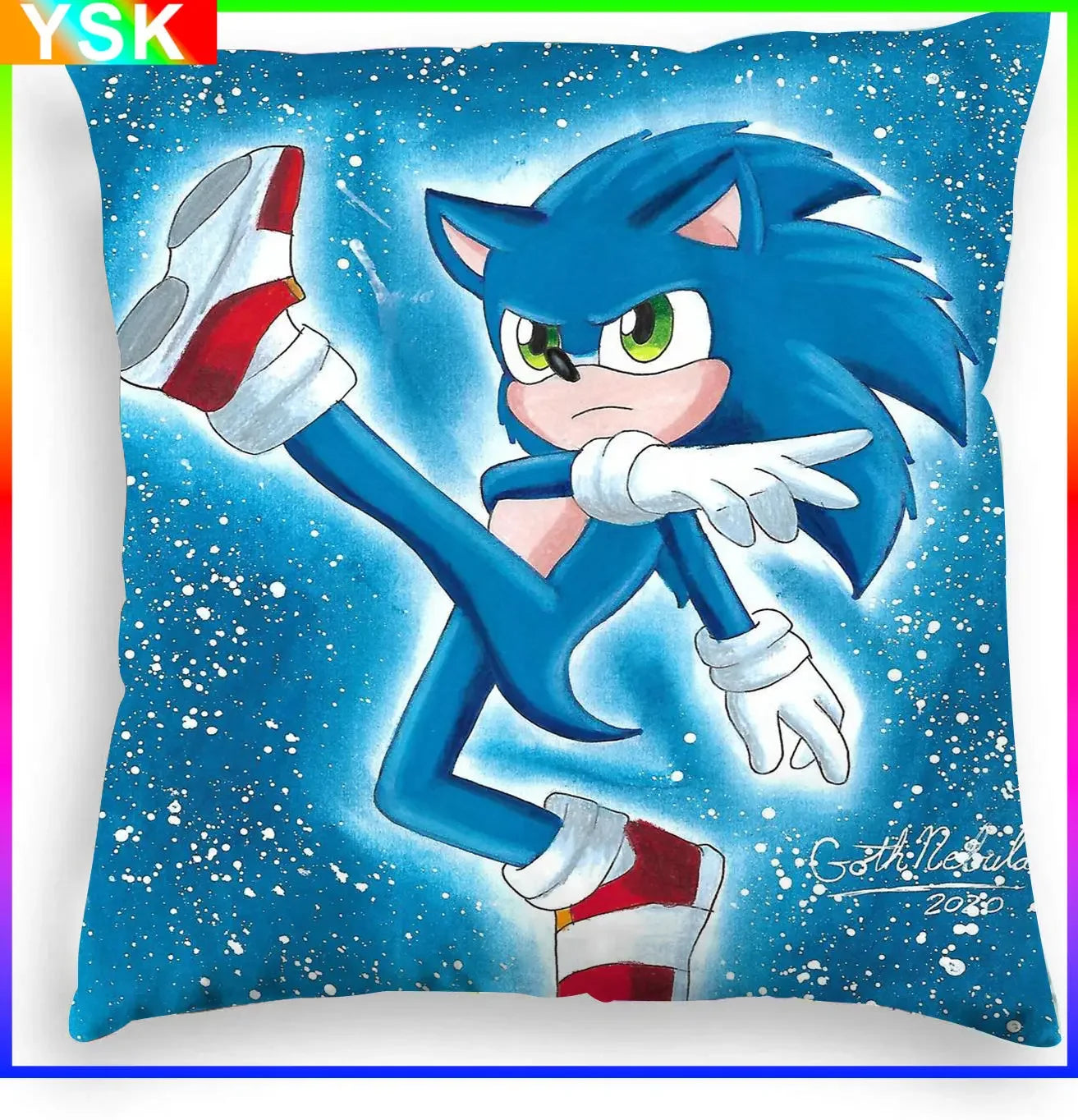 HOT Sonic Home Sofa Decorative Pillow Car Living Room Pillow Short Plush Gift for Girls Kids Boys Various Choices of Pillowcases