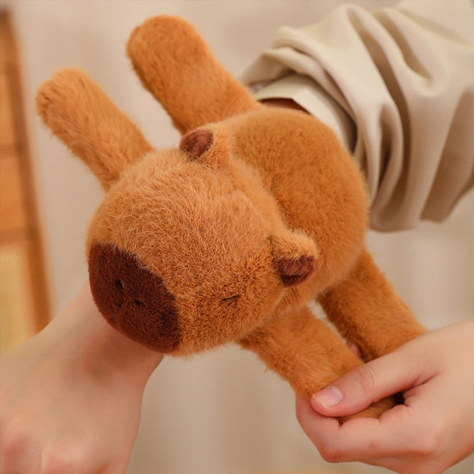 Capybara Plush Simulation Capibara Anime Fluffty Toy Cute Capybara Plush Toys With Hand Circle Ring  Animals Stuffed Dolls