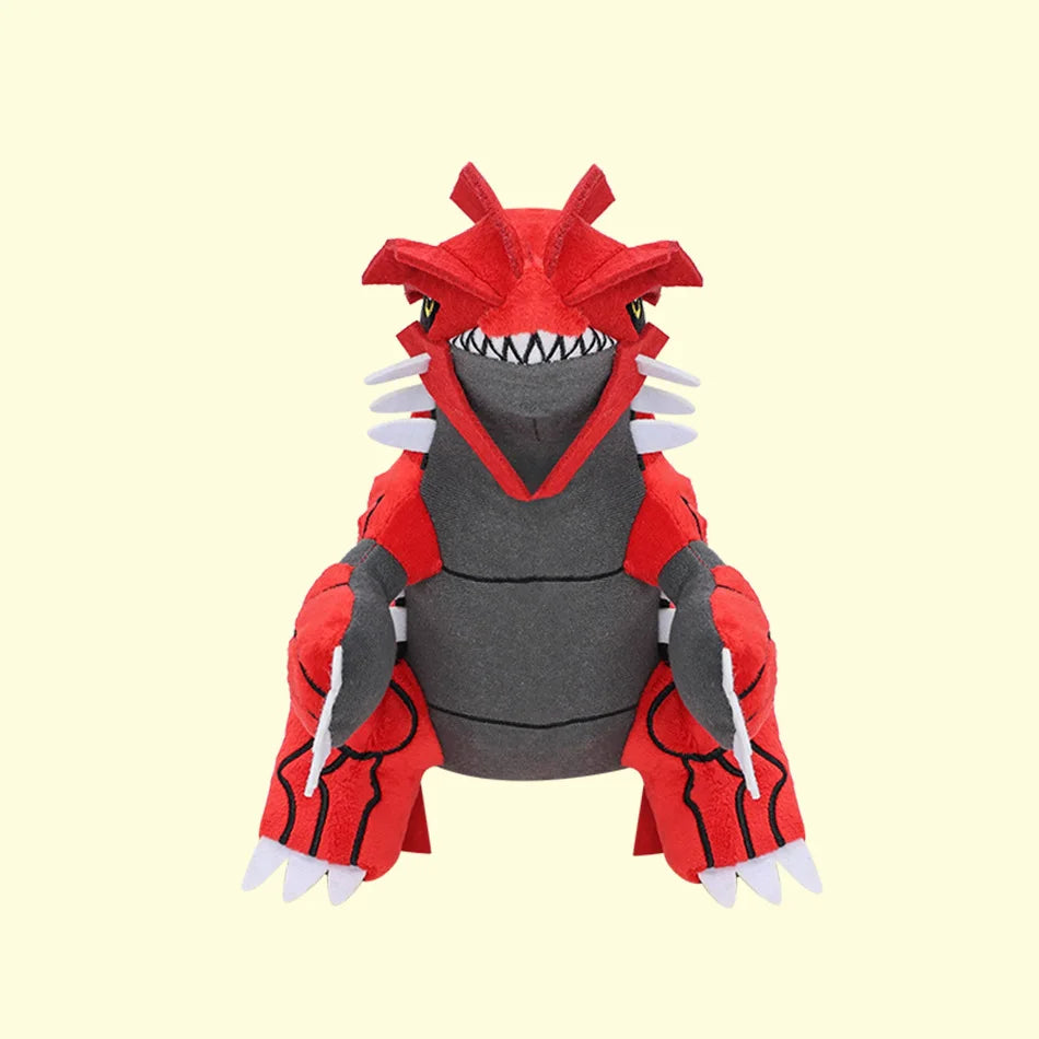 Pokemon Groudon Plush Doll Cartoon Japan Anime Red Elf Plush Toys Soft Stuffed Kawaii Dinosaur Doll Birthday Gift For Kids