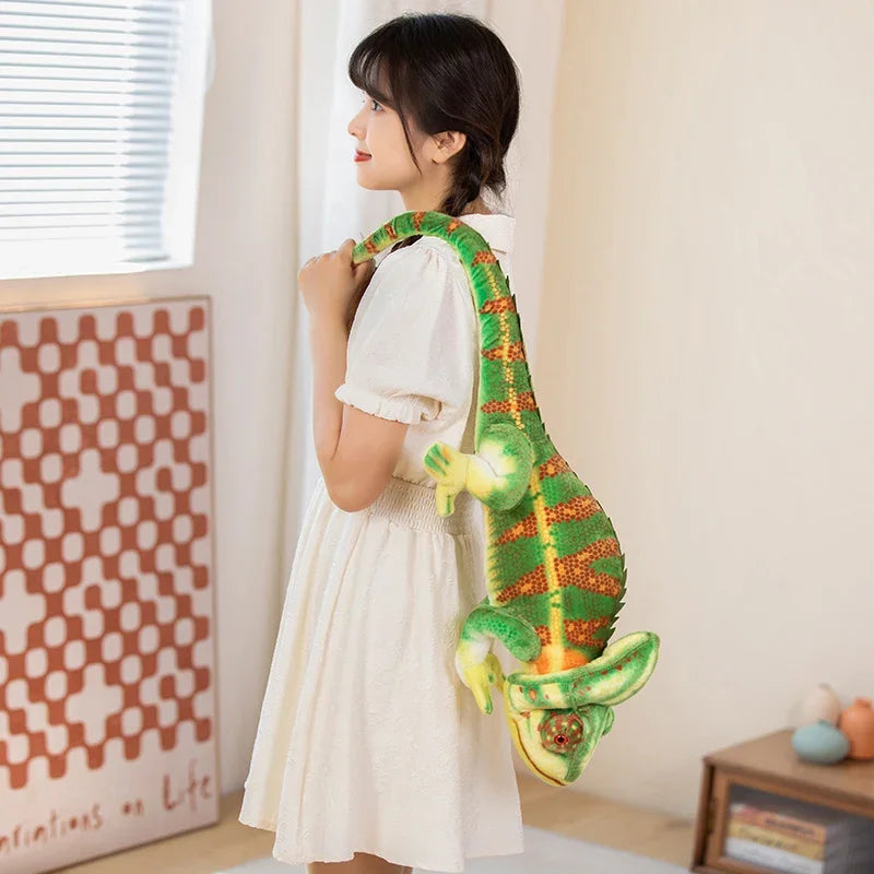 80-110cm Huge Size Real Like Lizard & Chameleon Plush Toys Creative Simulation Animal Reptile Stuffed Pillow Gifts