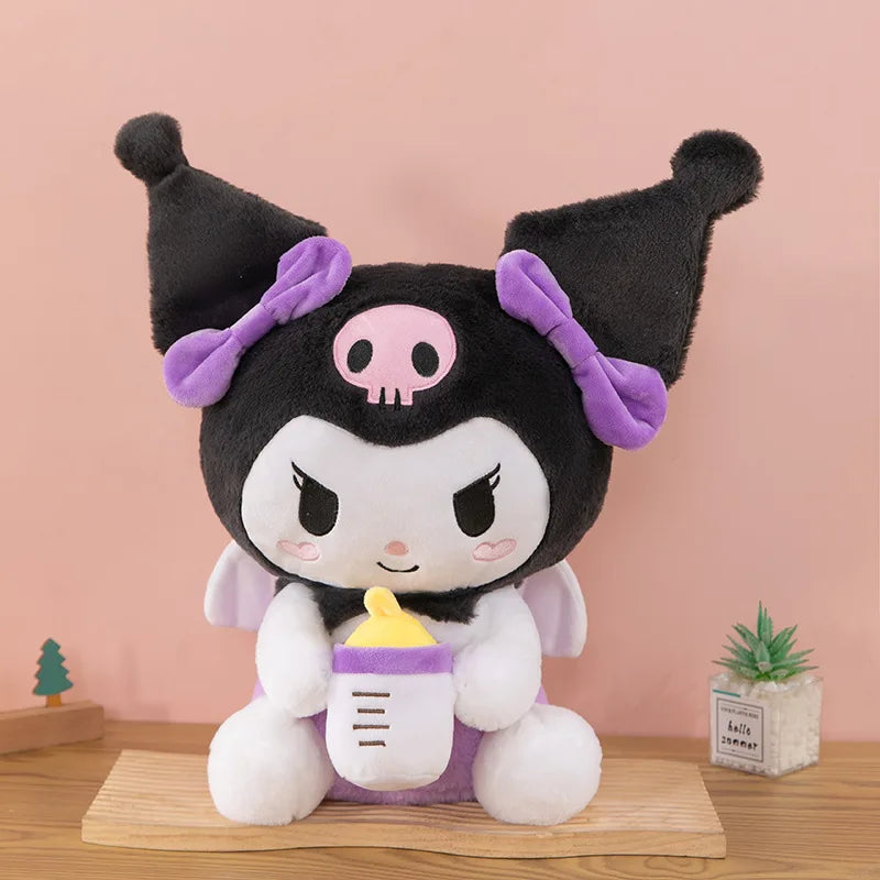 30/45cm Creative New Milk Bottle Angel Kuromi Plush Toys Doll Home Decoration Pillow Large Pacha Dog Cartoon Doll for Kids