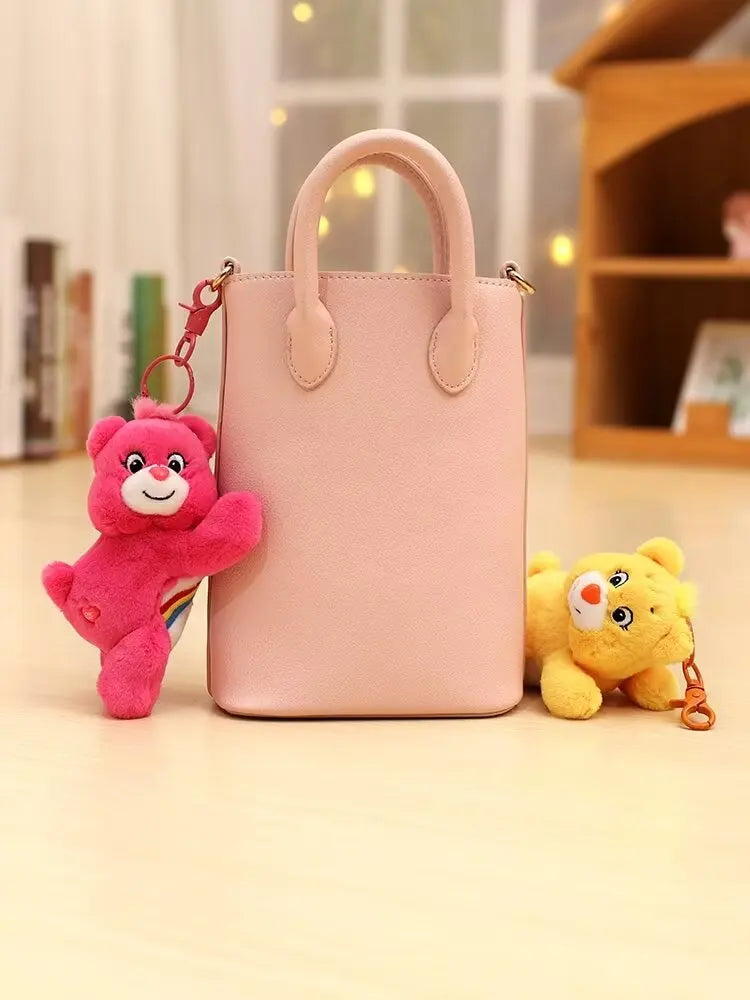 Care Bears Plush Lovely Rainbow Bear Stuffed Pendant Teddy Bear Peluche Keychain Kawaii Backpack Decor Kids Birthday Xmas Gifts