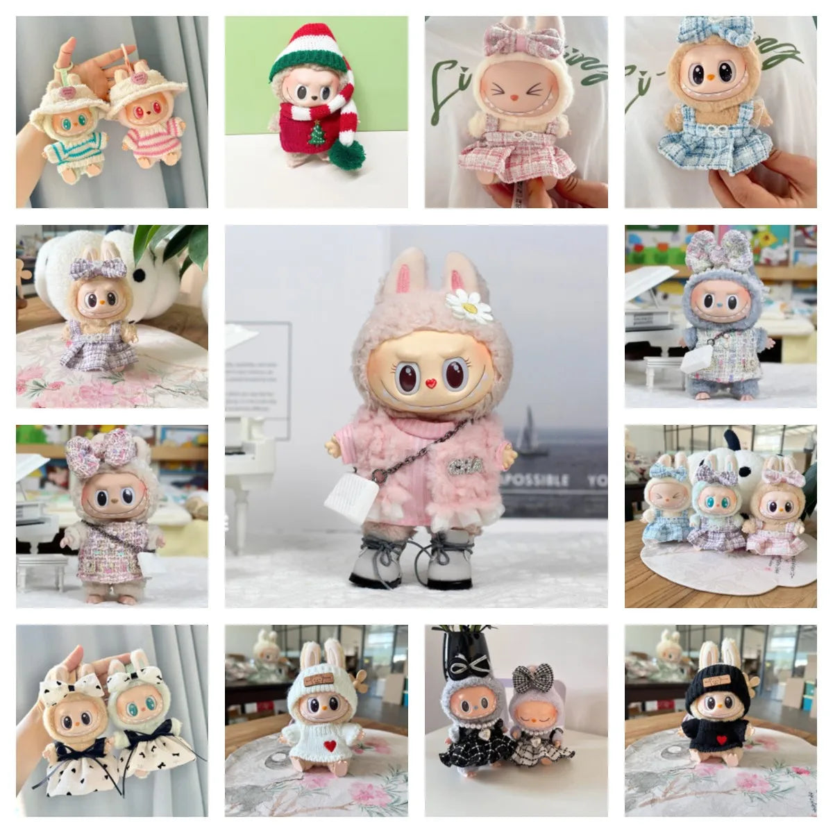 Plush Doll'S Clothes Outfit Accessories For Korea Kpop Exo Labubu V1 V2 Idol Dolls Sitting Party Princess Dress Clothing Gift