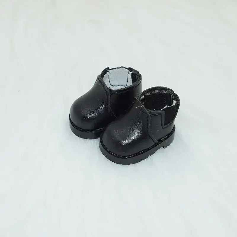 For BabyThree V3/17cm Labubu doll mini shiny leather shoes DIY makeup shoe toy 3.8 * 3 * 2.4cm no doll