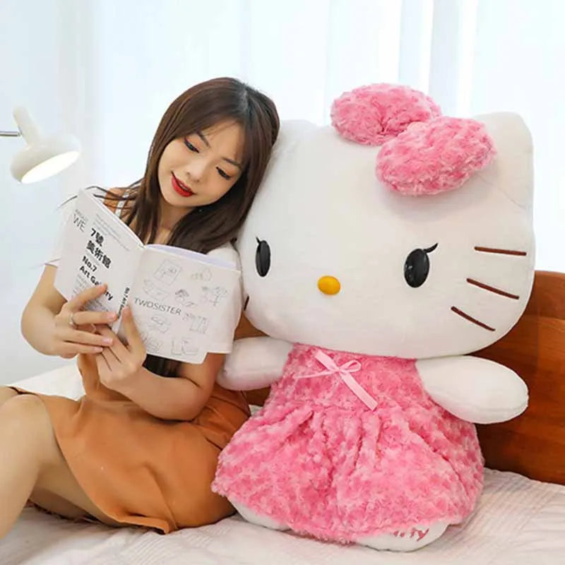 30cm New Sanrio Plushies KT Cat Dolls Cute Kitty Cat Plush Toys Gifts Girlfriend's Birthday Gift Room Decoration Pillow