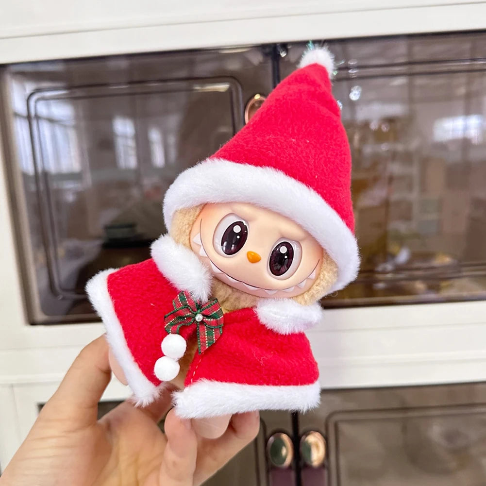 Mini Doll'S Clothes Outfit Accessories For Korea Kpop Exo Labubu Idol V1 V2 Christmas Cookie Man Sweater Hat New Year Clothes