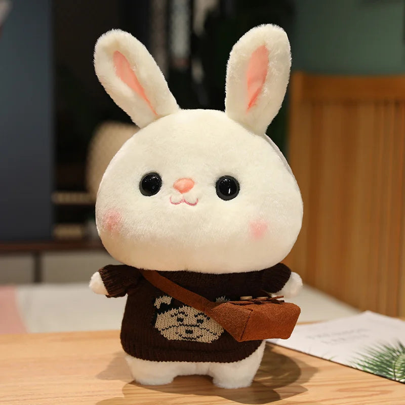 Soft Rabbit Lalafanfan Rabbit Cafe Girl Plush Toy Cute 30cm Kawaii Lalafanfan Doll Wearing Glasses Wearing Clothes Toys Gift