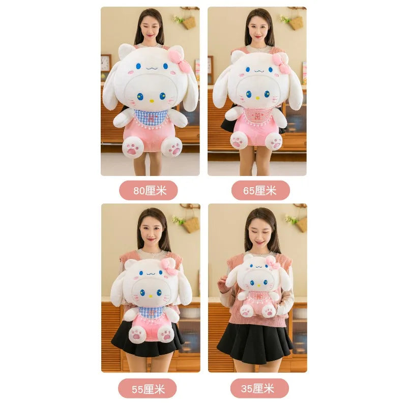 35/45CM Sanrio Hello Kitty Stuffed Toys Plushier Cos Cinnamoroll Throw Pillow Plush Dolls Birthday Gift Valentines Gifts