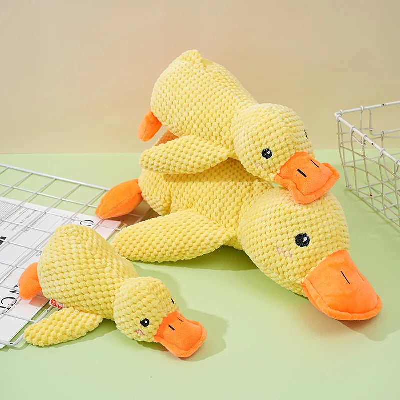 Dog toy plush companion sleeping duck bite resistant grinding sound making toy small and medium-sized dog pet relaxation tool