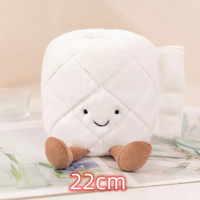 NEW Poop Roll Paper Toilet Cleaner Toilet Plush Toy Poop Stuffed Doll Christma Birthday Gifts Doll Home Decor