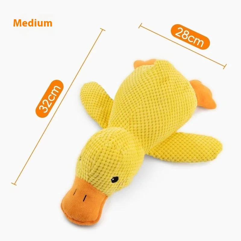 Dog toy plush companion sleeping duck bite resistant grinding sound making toy small and medium-sized dog pet relaxation tool