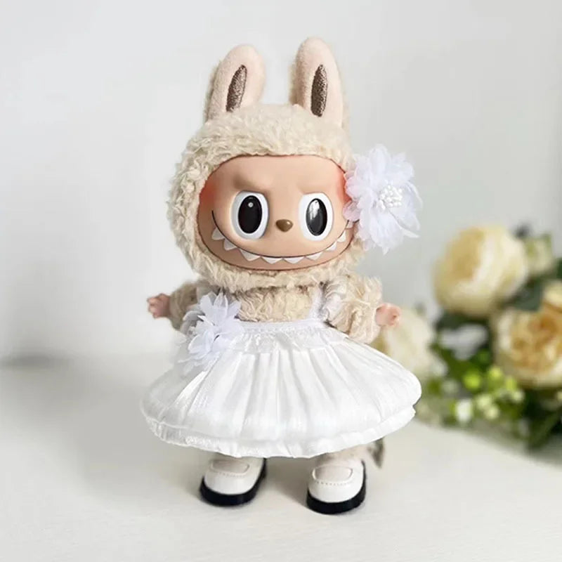 17cm Mini Plush Doll'S Clothes Outfit Accessories For Korea Kpop Exo Labubu Idol Dolls Wedding dress suit Clothing Gift