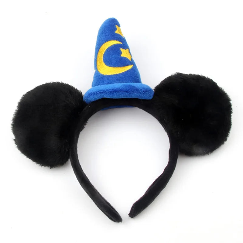 2024 Mickey Mouse Plush Magic House Disney Headwear Cosplay Decoration Christmas Party Cloth Hair Band Adult/Children