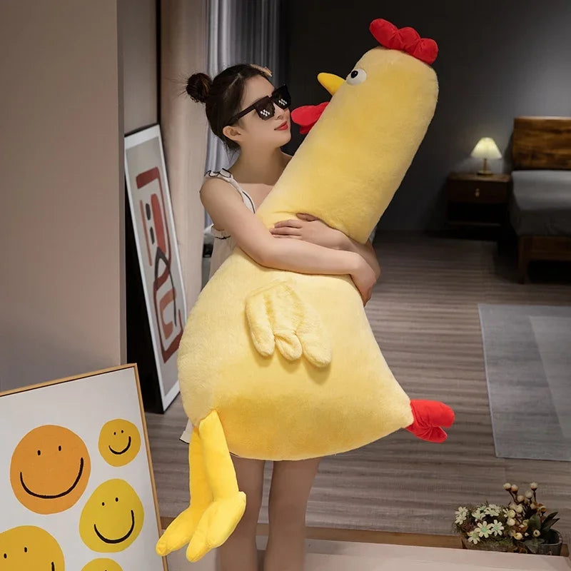 60/90/120CM Cartoon Animals Chicken Plush Toys Soft Stuffed Comfortable Sleeping Toy Plush Pillows