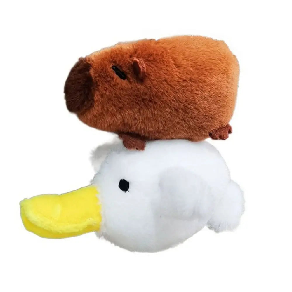 Multicolor Plush Capybara Keychain Cute Toy Cartoon Capybara Headgear Capybara Doll Accessories Guinea Pig Fluffty Animal Doll