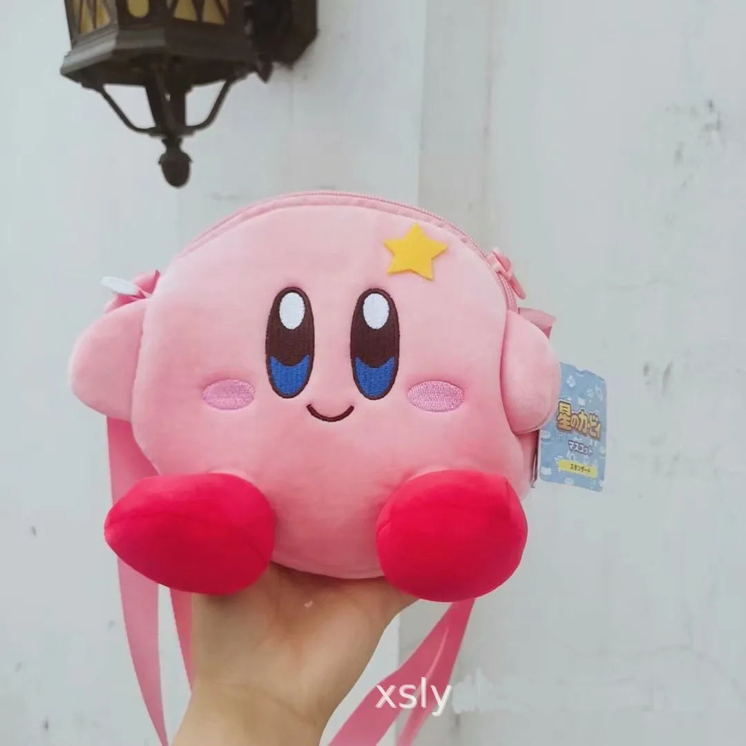 Cartoon Kirby Star Game Peripheral Series Kirby Plush Toy Girl hand crossbody Women's Mobile Phone Bag Coin Purse Kids Xmas Gift