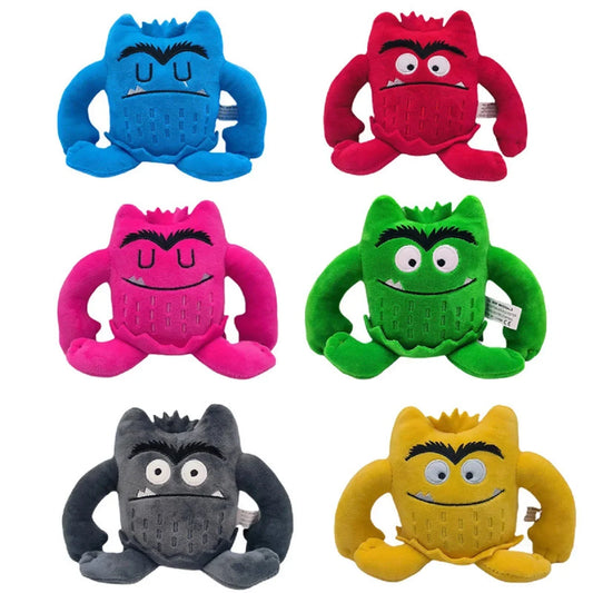 6pcs/set 6 Colors Kawaii The Color Monster Plush Doll Children Monster Color Emotion Plushie Stuffed Toy For Kids Birthday Gifts