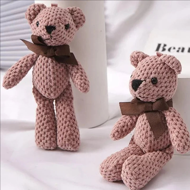 New Kids Plush Animals Toys Cute Bear Stuffed Bags Key Pendant Dolls Gifts Birthday Wedding Party Decor Children Baby Bear Stuff