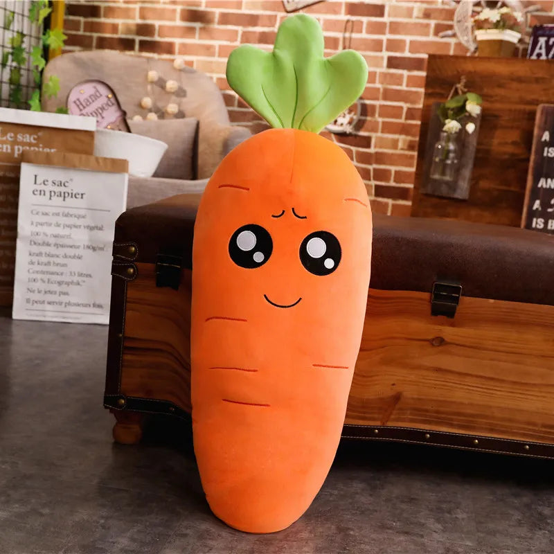 45-110cm Cartoon Plant Smile Carrot Plush toy Cute Simulation Vegetable Carrot Pillow Dolls Stuffed Soft Toys for Children Gift