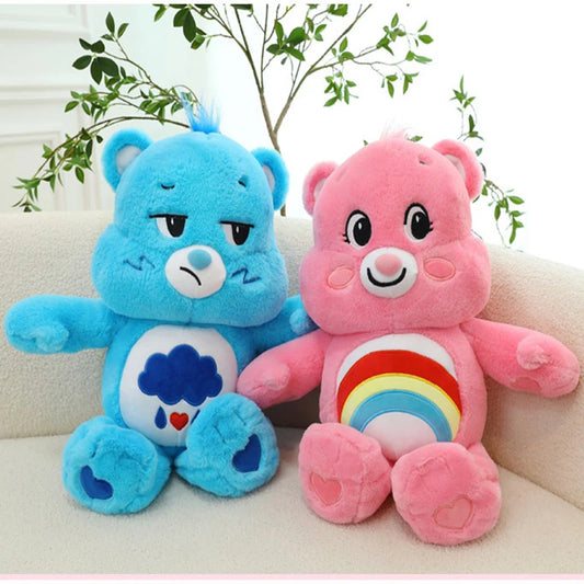 38cm Cute Rainbow Bear Plush Toys Lovely Cartoon Bear Soft Stuffed Dolls Homdecor Sleeping Plush Pillows