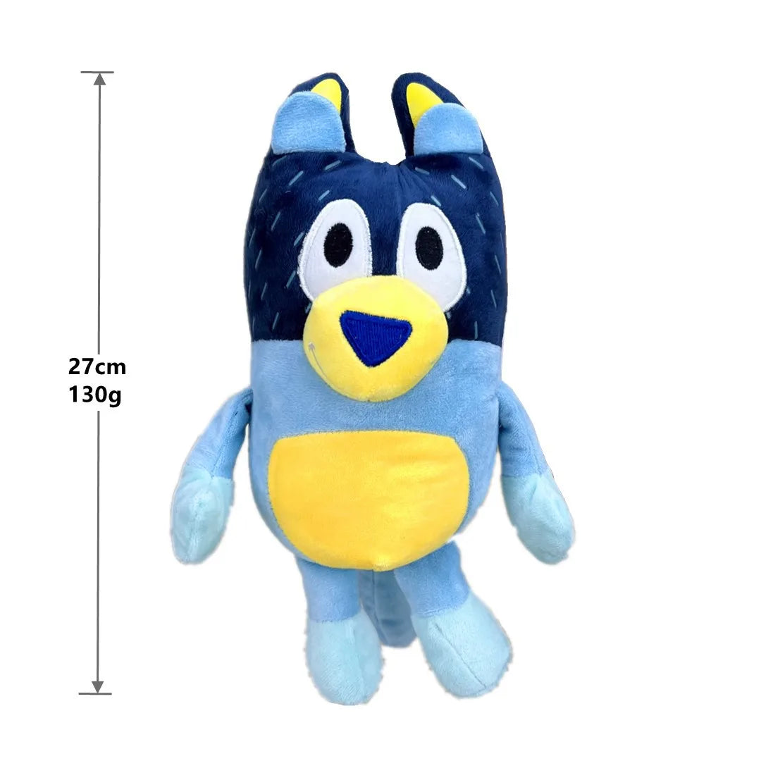 27cm Kawaii Anime Bluey Family Bingo Dog Music Figure Plush Toys Stuffed Animals Toy For Children Holiday Gifts