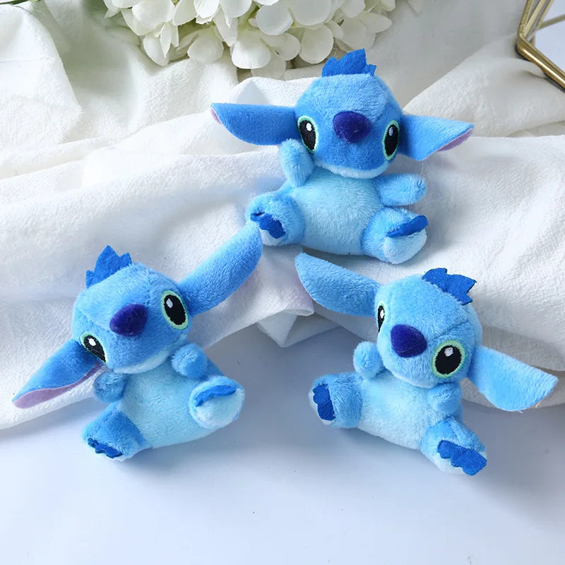 Disney Stitch Stuffed Plush Dolls Toy Lilo and Stitch Cartoon Bouquet Accessories Backpack Keychains Pendant Kids Birthday Gift