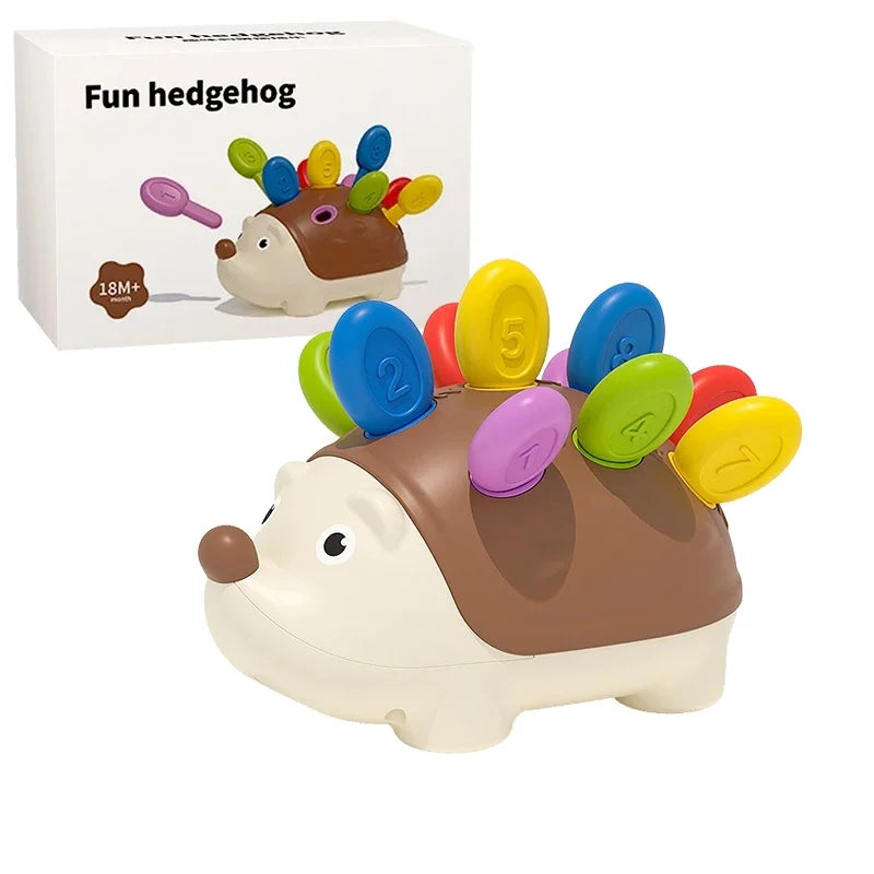 Hedgehog Montessori Baby Toys Early Hand-eye Coordination Motor Training Develop Concentration Sensory Educational Toy for Kids