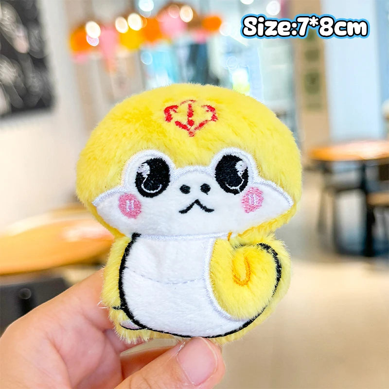 Chinese Style Cute Zodiac Snake Plush Keychain Cartoon Snake Pendant Keychain Bag Decoration Fashion Creative Snake Brooch