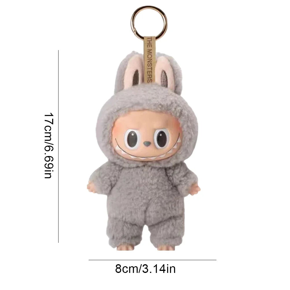 Mini Cute Labubu The Monsters Dolls Cardiac Macarone Kawai Guess Bag Figure Model Bag Keychain Decor 1:1 Replica For Xmas Gift