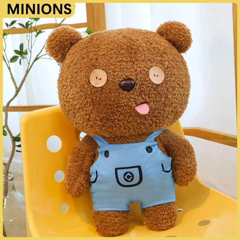 35CM Anime Disney Minions Tim Bear Plush Doll Toys Minion Teddy - Bobs Teddy Bear Stuffed Dolls Pillow Children's Birthday Gifts