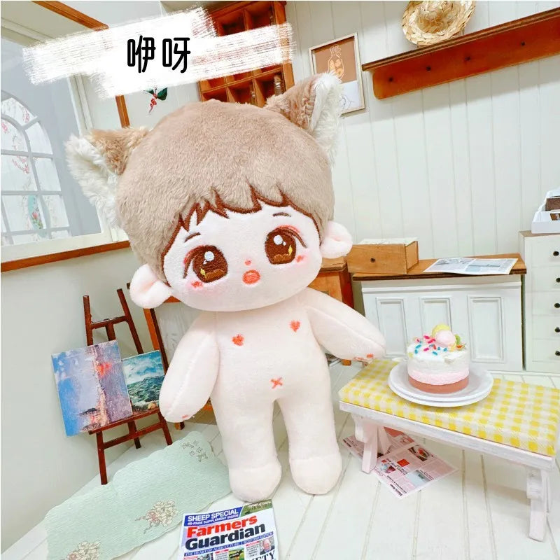 20cm IDol Doll Skeleton No attributes Star Plush Cotton Dolls Cute long Fried Hair Curly Hair Toys Fans Collection Children Gift