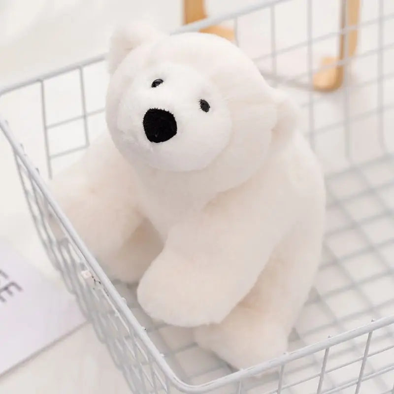 Children Stuffed Toys Cartoon Polar Bear Shaped Doll Throw Pillow Fluffy Duck Plush Toys Nice Gift for Kids Adults High Quality