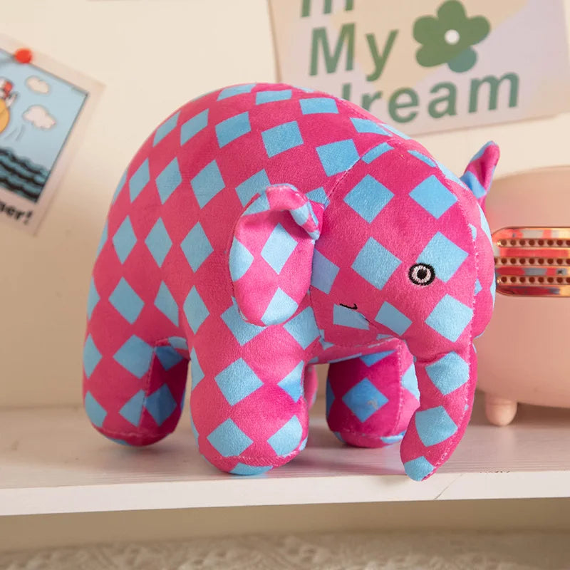 Cute Anime Elmer The Elephant Figure Plush Toy Stuffed Cartoon Bear Snake Dolls Soft Animals Pillow for Kids Xmas Halloween Gift