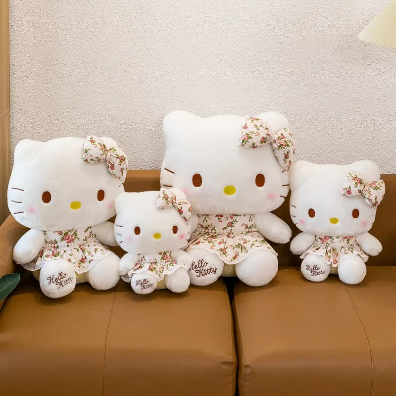 60cmBig Size Kawaii Sanrio Rich Flower Hello Kitty Plush Toy Cartoon Plush Doll Animal Cute Plushies Girls Gift