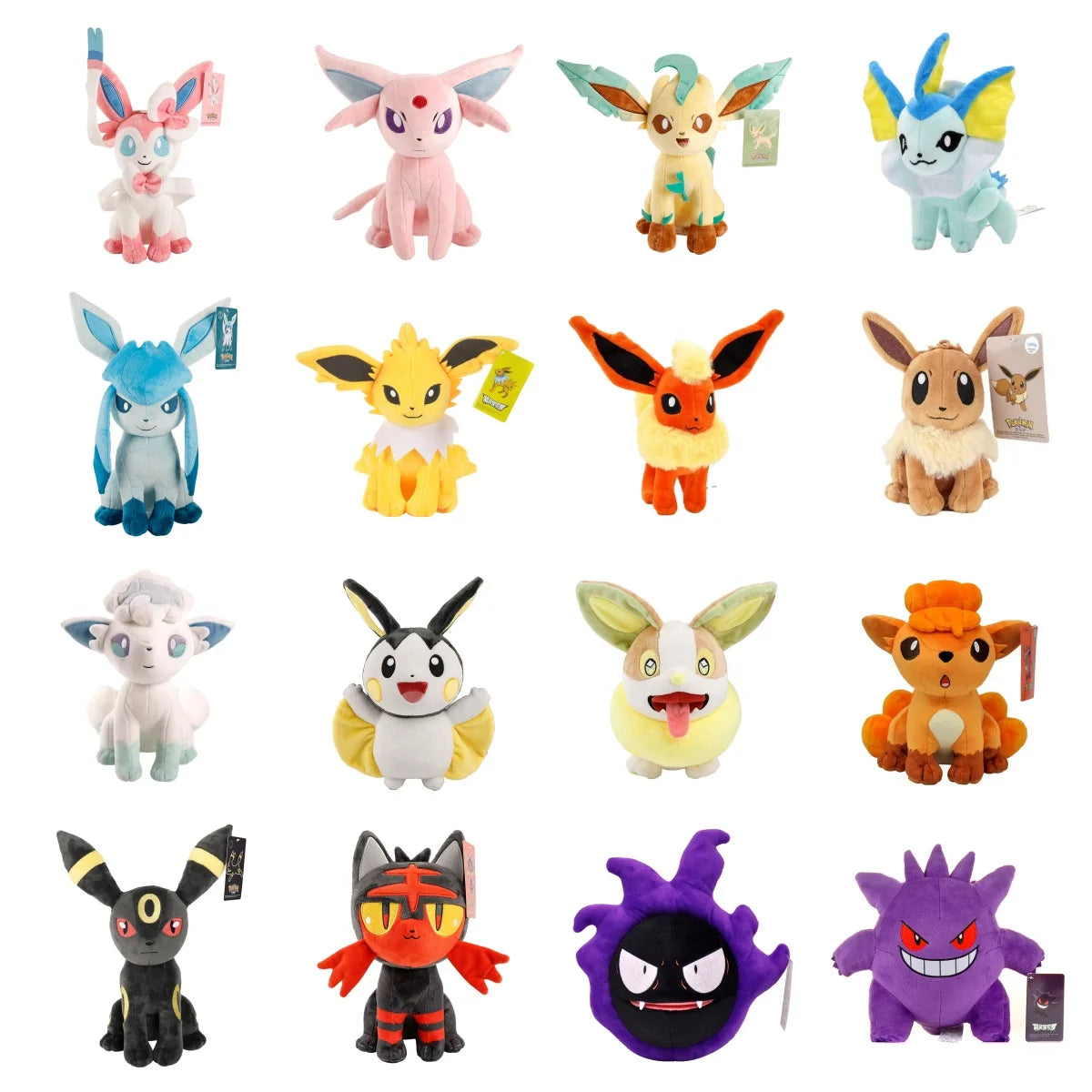 Newest Original Pokemon Collection Plush Piakchu Gangar Yamper Stuffed Doll Kawaii anime Vulpix Toys Hobbies Gifts Xmas Present