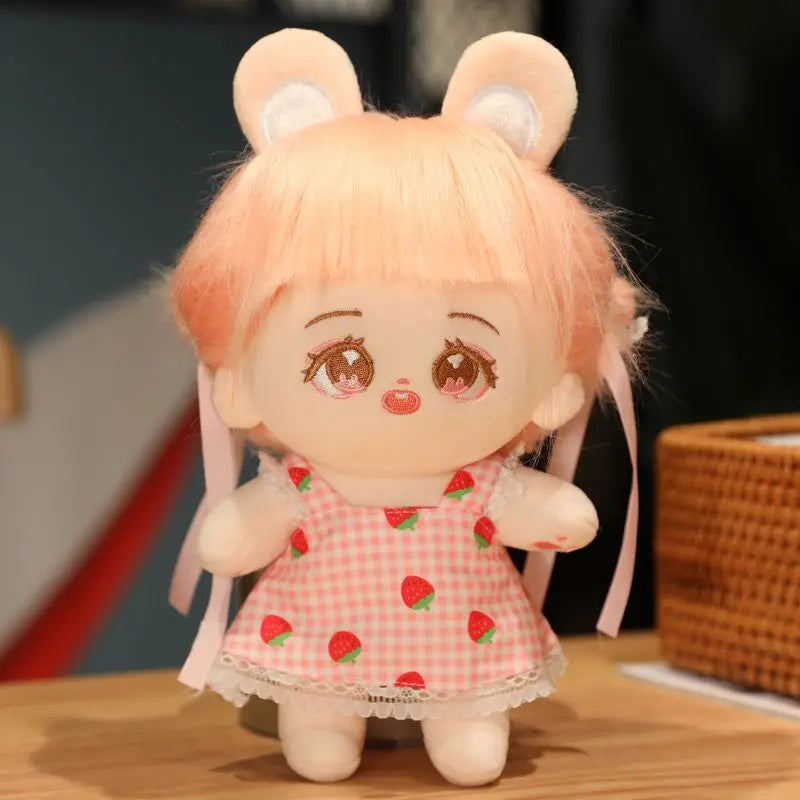 Kawaii IDol Doll With Clothes Anime Plush Star Dolls Stuffed Customization Figure Toys Cotton Baby Doll Fans Collection Gift