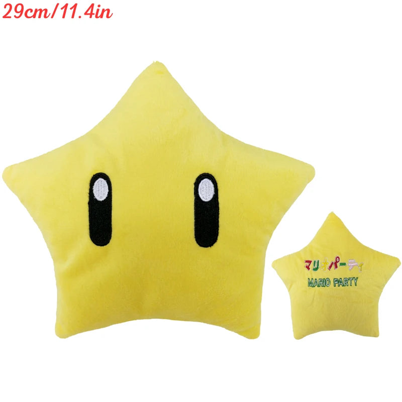 Kawaii Mario Bros Super Star Green Yoshi Mushroom Plush Keychain Cute Anime Triple Bananas Mario Luigi Hat Peluche Dolls Pendant