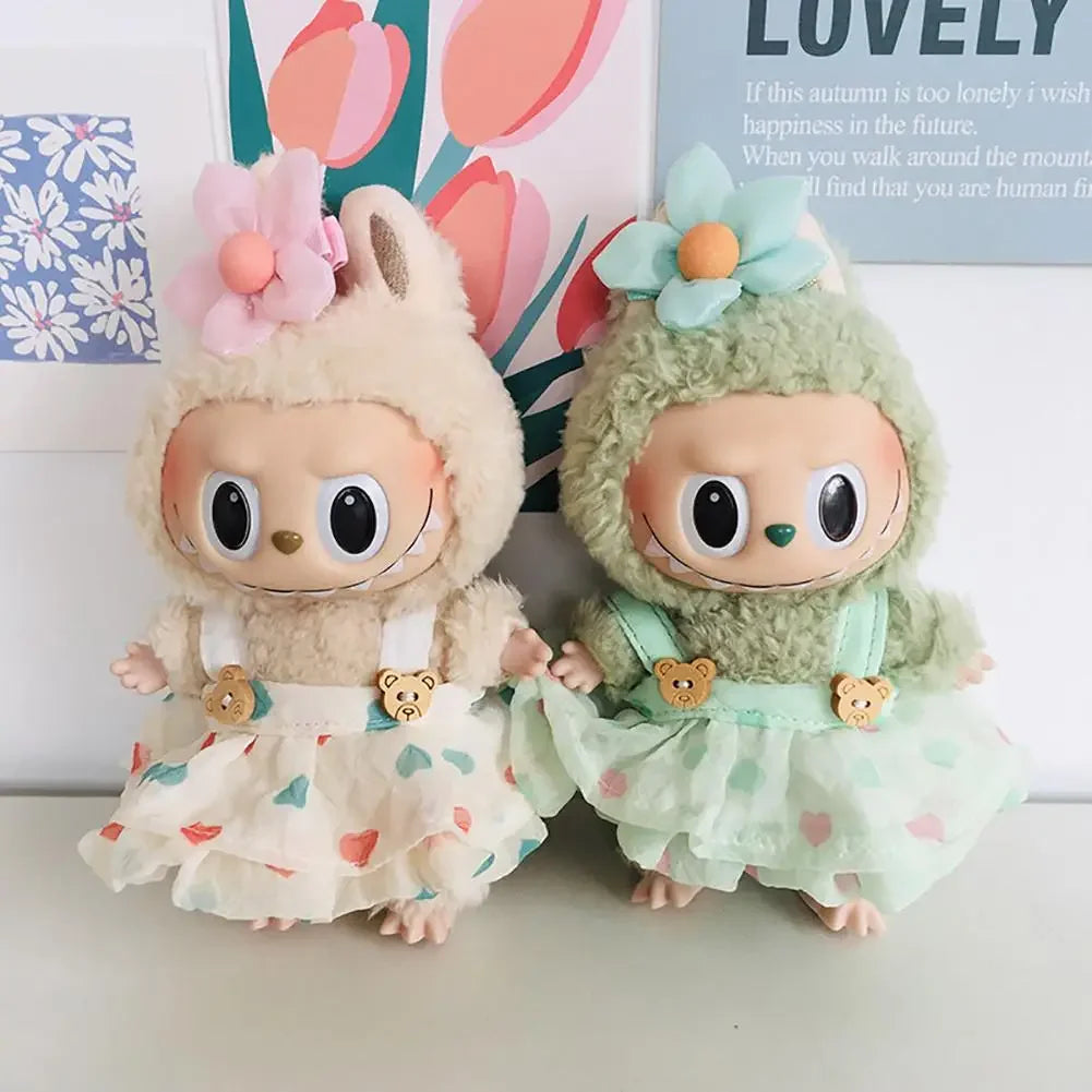 17cm Mini Plush Doll'S Clothes Outfit Accessories For Korea Kpop Exo Labubu Idol girl dress Clothing Gift