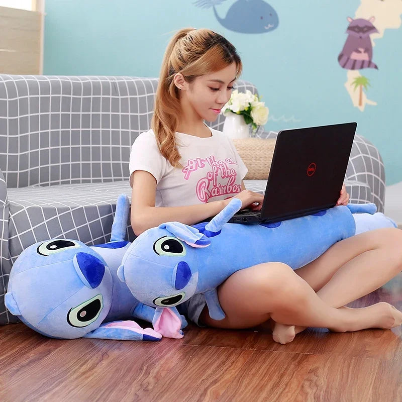 Big Size Long Stitch Plushies Stuffed Anime Lilo & Stitch Cartoon Sleeping Pillow Sofa Bed Comfortable Cushion Washable Gifts