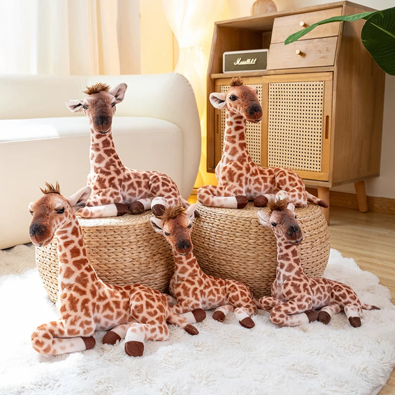 25/30cm Plush Pillow Stuffed Doll Lovely Real Life Giraffe Christmas Gift Kawaii Room Decoration Big Size