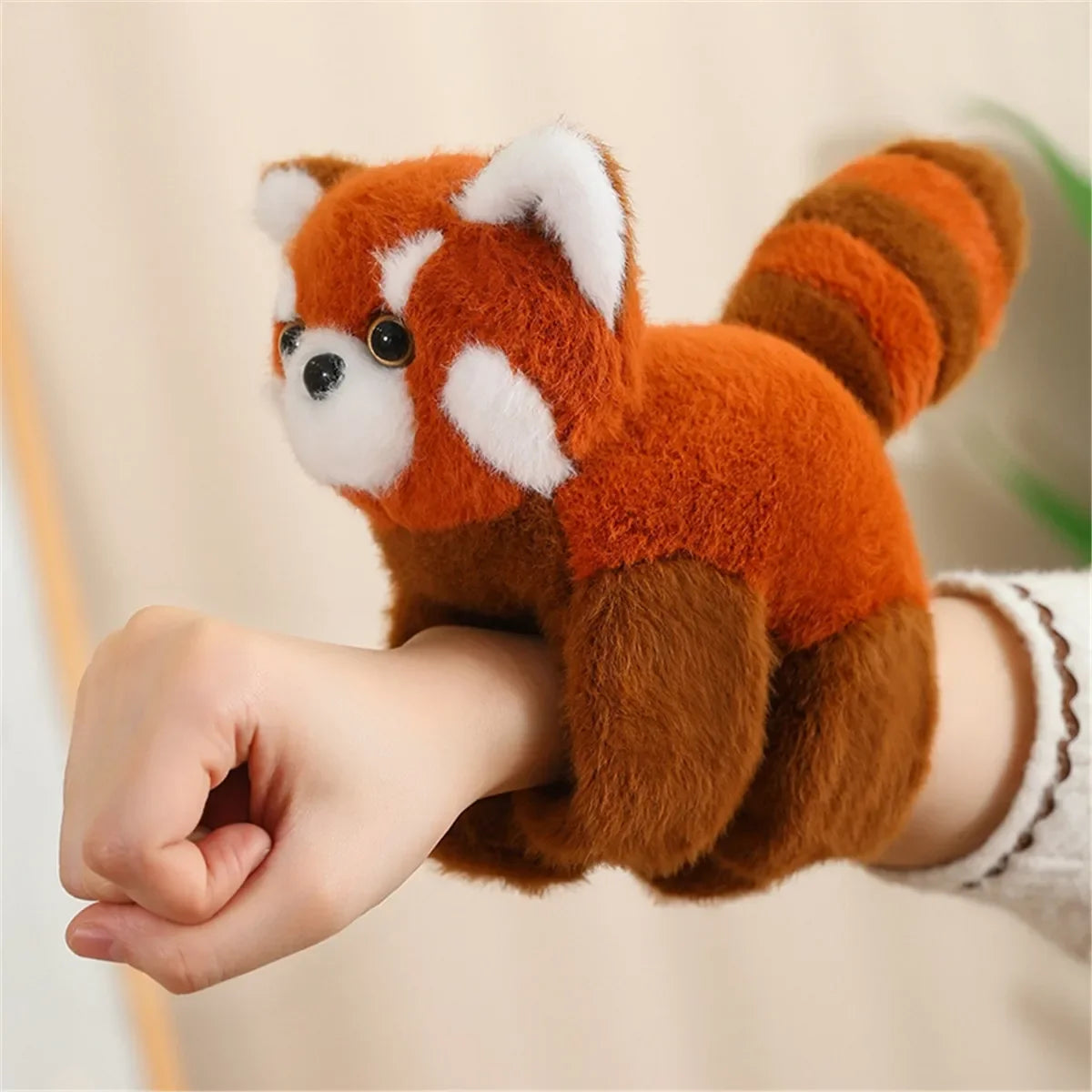 Creative Plush Capybara Clap Ring Simulation Capybara Fox Panda Kawaii Anime Fluffy Toy Stuffed Animals Doll Plush Capybara Gift